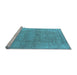 Sideview of Machine Washable Oriental Light Blue Industrial Rug, wshurb1723lblu