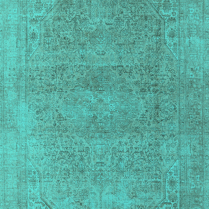 Machine Washable Oriental Turquoise Industrial Area Rugs, wshurb1723turq