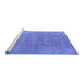 Sideview of Machine Washable Oriental Blue Industrial Rug, wshurb1723blu