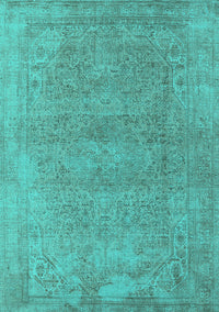 Oriental Turquoise Industrial Rug, urb1723turq