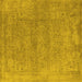 Square Oriental Yellow Industrial Rug, urb1723yw