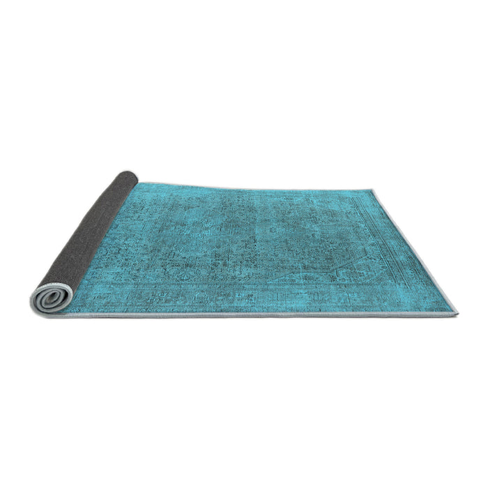 Sideview of Oriental Light Blue Industrial Rug, urb1723lblu