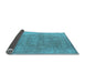 Sideview of Oriental Light Blue Industrial Rug, urb1723lblu