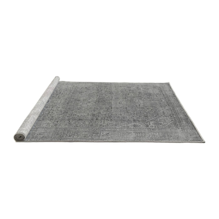 Sideview of Machine Washable Oriental Gray Industrial Rug, wshurb1723gry