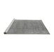 Sideview of Machine Washable Oriental Gray Industrial Rug, wshurb1723gry