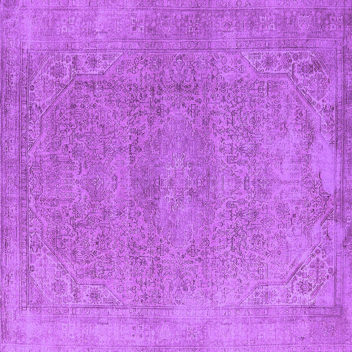 Square Machine Washable Oriental Purple Industrial Area Rugs, wshurb1723pur