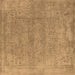 Square Oriental Brown Industrial Rug, urb1723brn