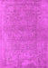 Machine Washable Oriental Pink Industrial Rug, wshurb1723pnk