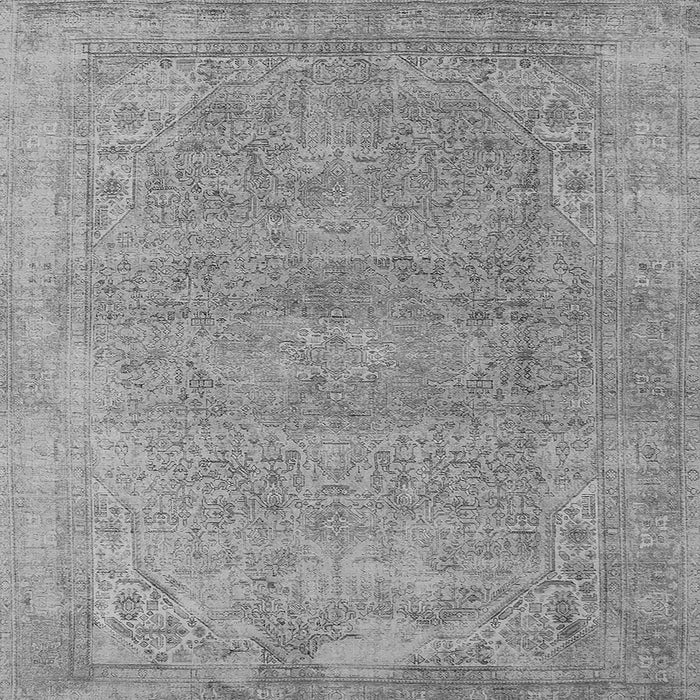 Square Machine Washable Oriental Gray Industrial Rug, wshurb1723gry