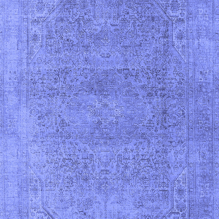 Machine Washable Oriental Blue Industrial Rug, wshurb1723blu
