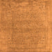 Square Oriental Orange Industrial Rug, urb1723org