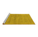 Sideview of Machine Washable Oriental Yellow Industrial Rug, wshurb1724yw