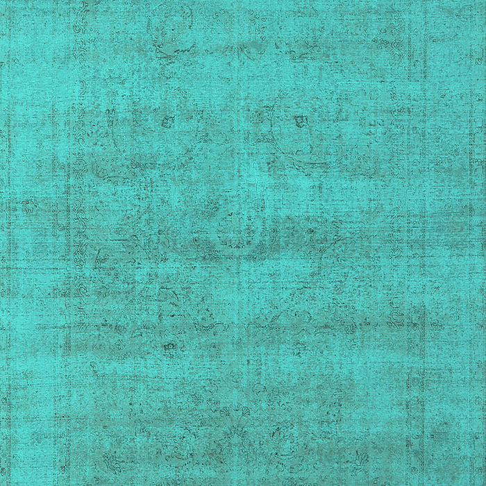 Machine Washable Oriental Turquoise Industrial Area Rugs, wshurb1724turq