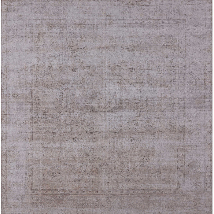 Square Mid-Century Modern Rose Purple Oriental Rug, urb1724