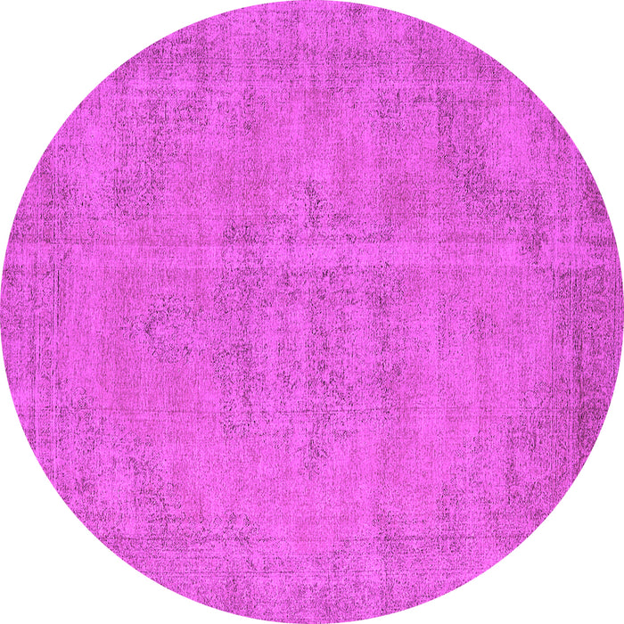 Round Oriental Pink Industrial Rug, urb1725pnk