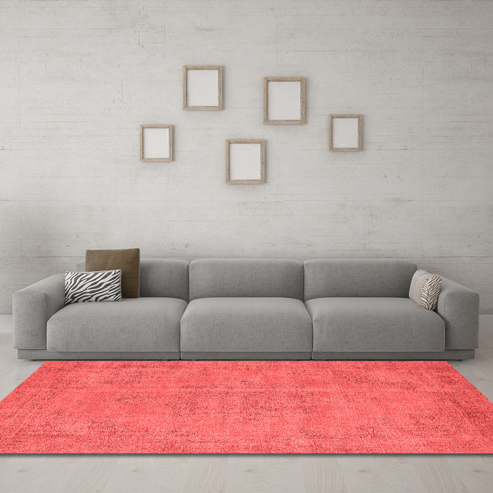 Industrial Red Washable Rugs