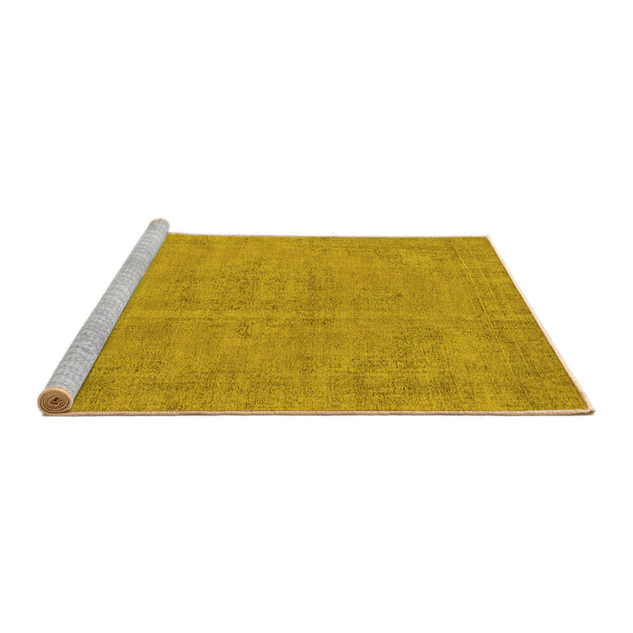 Sideview of Machine Washable Oriental Yellow Industrial Rug, wshurb1725yw