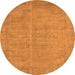 Round Oriental Orange Industrial Rug, urb1725org