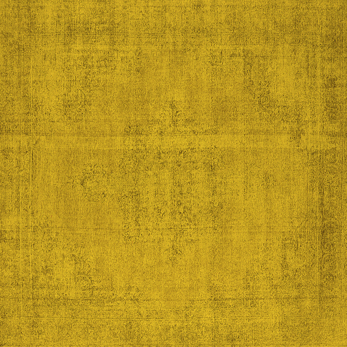 Square Machine Washable Oriental Yellow Industrial Rug, wshurb1725yw