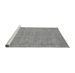 Sideview of Machine Washable Oriental Gray Industrial Rug, wshurb1725gry