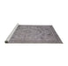 Sideview of Machine Washable Industrial Modern Silver Pink Rug, wshurb1726