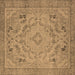 Square Machine Washable Oriental Brown Industrial Rug, wshurb1726brn