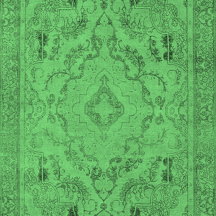 Machine Washable Oriental Emerald Green Industrial Area Rugs, wshurb1726emgrn