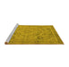 Sideview of Machine Washable Oriental Yellow Industrial Rug, wshurb1726yw