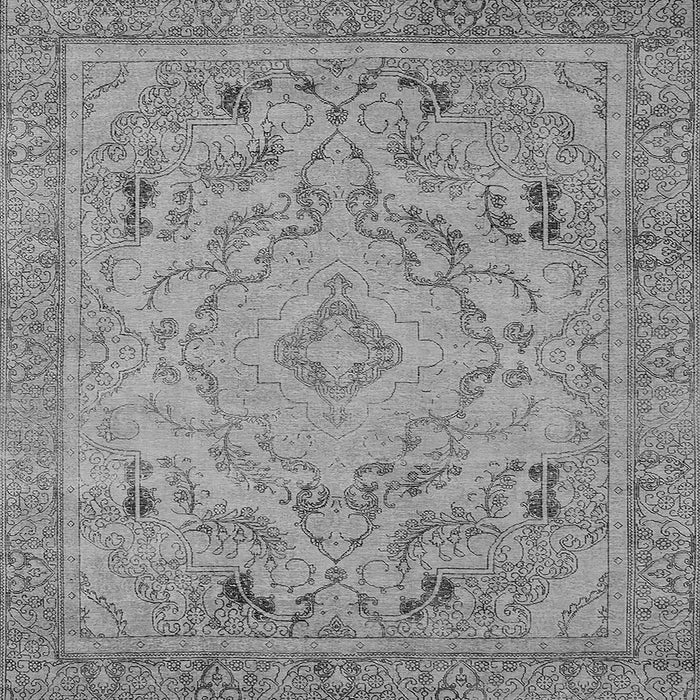 Square Machine Washable Oriental Gray Industrial Rug, wshurb1726gry