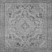 Square Machine Washable Oriental Gray Industrial Rug, wshurb1726gry