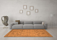 Machine Washable Oriental Orange Industrial Rug, wshurb1726org