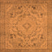 Square Oriental Orange Industrial Rug, urb1726org