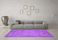 Machine Washable Oriental Purple Industrial Rug, wshurb1726pur