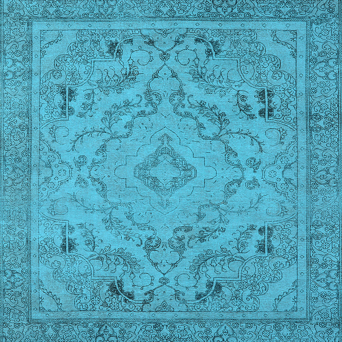 Square Oriental Light Blue Industrial Rug, urb1726lblu