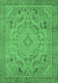 Oriental Emerald Green Industrial Rug, urb1726emgrn