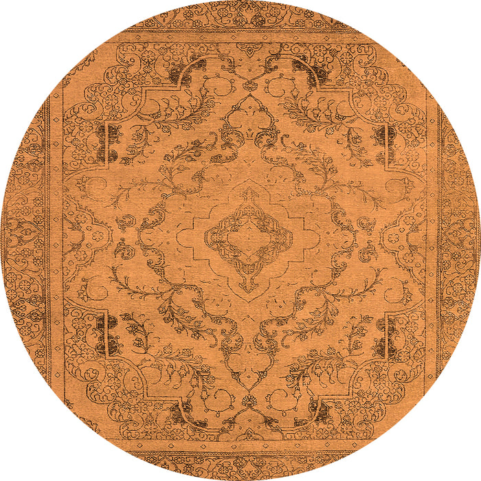 Round Oriental Orange Industrial Rug, urb1726org