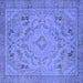 Square Oriental Blue Industrial Rug, urb1726blu