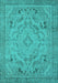 Oriental Turquoise Industrial Rug, urb1726turq