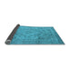 Sideview of Oriental Light Blue Industrial Rug, urb1726lblu