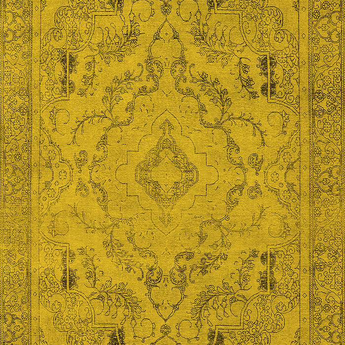 Oriental Yellow Industrial Rug, urb1726yw