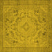 Square Oriental Yellow Industrial Rug, urb1726yw