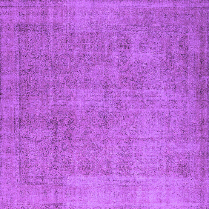 Square Machine Washable Oriental Purple Industrial Area Rugs, wshurb1727pur