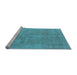 Sideview of Machine Washable Oriental Light Blue Industrial Rug, wshurb1727lblu