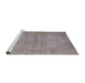 Sideview of Machine Washable Industrial Modern Rose Dust Purple Rug, wshurb1728