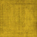 Square Oriental Yellow Industrial Rug, urb1728yw