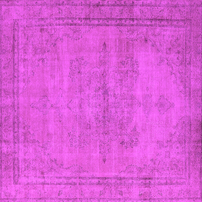 Square Machine Washable Oriental Pink Industrial Rug, wshurb1728pnk