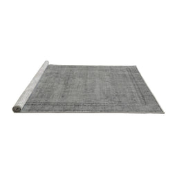 Sideview of Machine Washable Oriental Gray Industrial Rug, wshurb1728gry