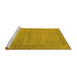 Sideview of Machine Washable Oriental Yellow Industrial Rug, wshurb1728yw