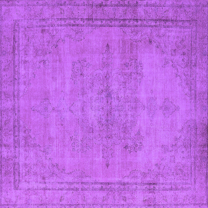 Square Machine Washable Oriental Purple Industrial Area Rugs, wshurb1728pur