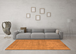 Machine Washable Oriental Orange Industrial Area Rugs in a Living Room, wshurb1728org